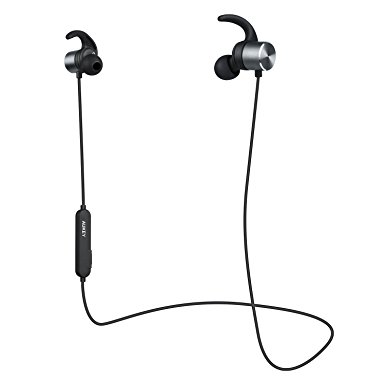 AUKEY Bluetooth Headphones V4.1, Magnetic Wireless Earbuds with aptX and Built-In Microphone for Apple Watch, iPhone, Samsung, Android Phones, Amazon Echo Dot and More