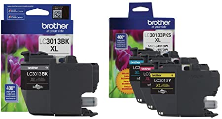 Brother Genuine LC3013BK, LC30133PKS High Yield Black/Cyan/Magenta/Yellow Ink Cartridge Set, LC3013