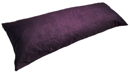 20"X54"DOUBLE SIDE ZIPPER Microsuede Body Pillow Cover Pillowcase dark purple Vivid Colors