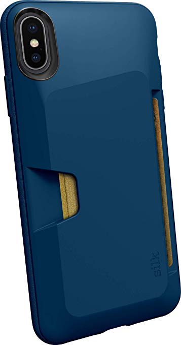 Silk iPhone XS Max Wallet Case - Wallet Slayer Vol. 1 [Slim Protective Vault Grip Credit Card Cover] - Blues on the Green