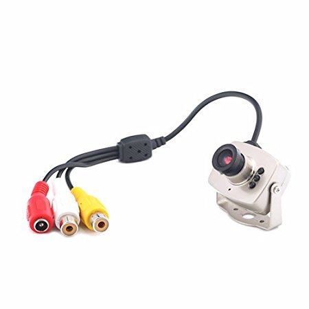 HDE Mini 6 LED Wired CMOS CCTV Security Camera Night Vision Hidden Pinhole Cam