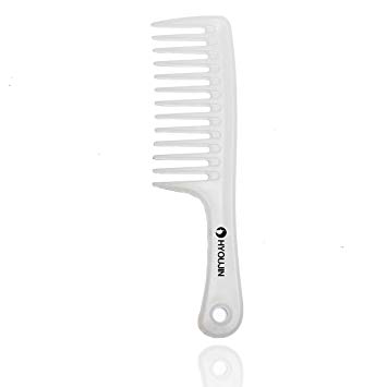 HYOUJIN White Wide Tooth Comb Detangling Hair Brush,Paddle Hair Comb,Care Handgrip Comb-Best Styling Comb for curly Long hair