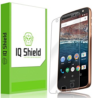 Moto Z Force Droid Screen Protector IQ Shield® LiQuidSkin Full Coverage Screen Protector for Moto Z Force Droid (Verizon Droid Edition) HD Clear Anti-Bubble Film - Lifetime Warranty