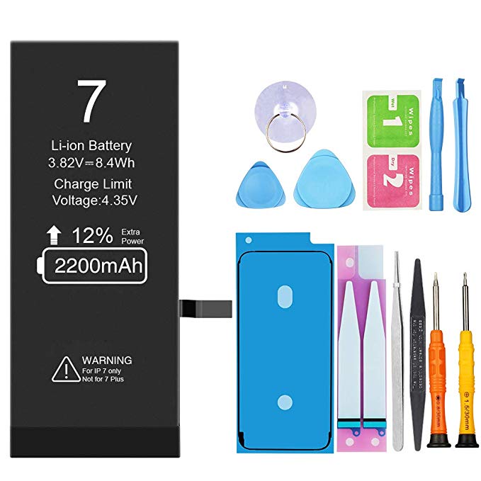 Battery for iPhone 7,Vancely 2200mah High Capacity Replacement Battery for iPhone 7 with All Repair Kits Tools and 24 Months Warranty.
