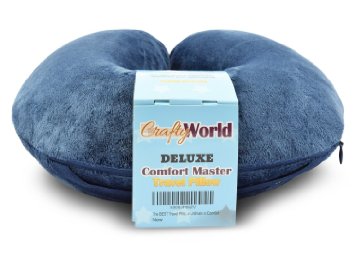 Comfortable Travel Pillows - Comfort Master Travel Neck Pillow - Made From High Quality Memory Foam For Neck Pain And Travel - The Neck Pillow Comes With A Soft Washable Velvet Cover, Blue