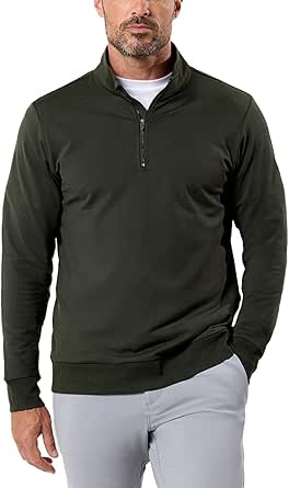 INTO THE AM Endeavor Quarter Zip Pullover Men S-4XL Mens 1/4 Zip Golf Sweater Jacket