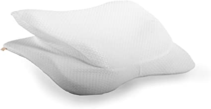 Copper Fit Angel Ultimate Memory Foam Pillow for Side and Back Sleepers, White, Queen/Standard