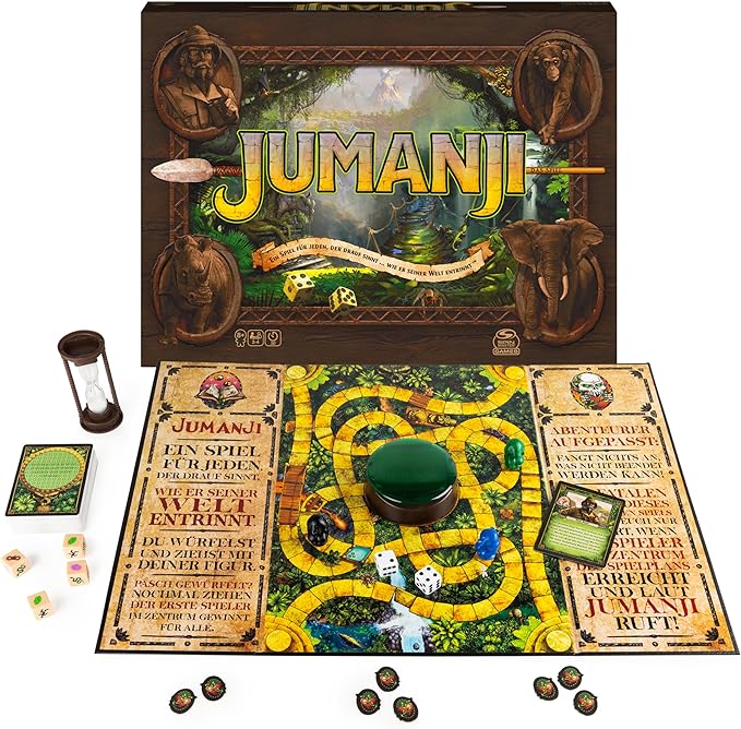 Spin Master Games - Jumanji - das actiongeladene Familienspiel für 2–4 mutige Abenteurer ab 8 Jahren - kooperatives Abenteuerspiel mit spannenden Challenges