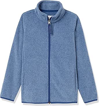 Amazon Essentials Boys and Toddlers' Polar Fleece Full-Zip Mock Jacket