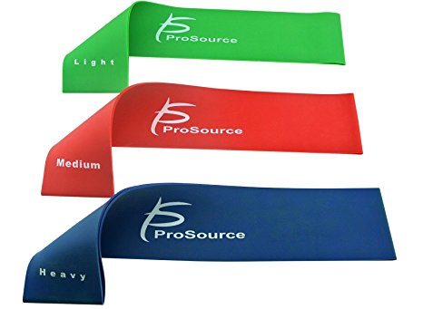 ProSource Loop Resistance Bands Set of 3, 5 cm wide for Leg Exercises and Physical Therapy
