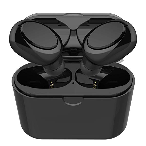 Kelodo True Wireless Earbuds, Mini Bluetooth 5.0 Headphones IPX5 Waterproof W/36 Hours Playtime 3D Stereo Sound, in-Ear Noise Canceling Earphones Built-in Mic with Charging Case for iPhone & Android