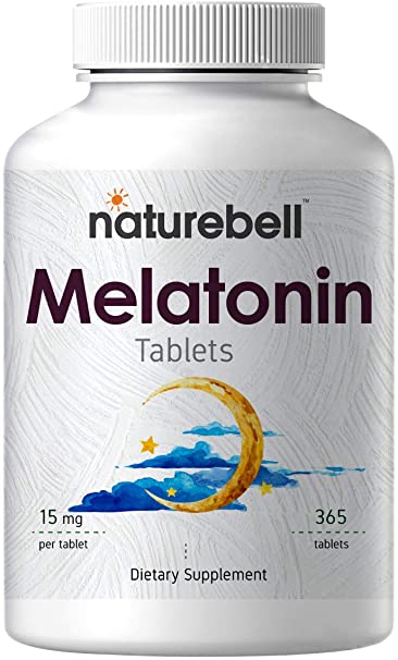 NatureBell Advanced Melatonin 15 mg, 365 Tablets.