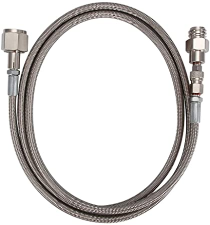 Soda Maker Tank Direct Adapter，TR21-4 CGA320 72 inch High Pressure Hose CO2 for SodaStream Soda Tube to External Tank Direct Adapter (Black)