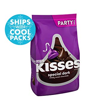 HERSHEY'S SPECIAL DARK KISSES, Dark Chocolate Candy, Party Bag