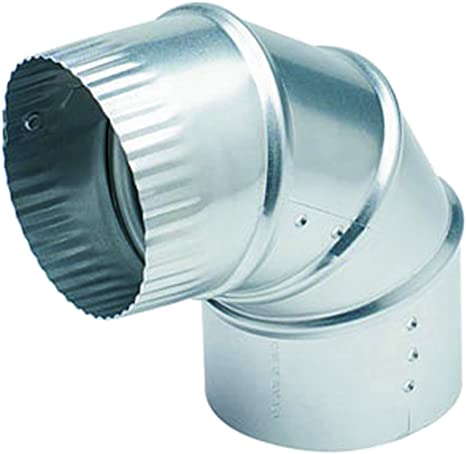 Deflecto Aluminum Dryer Vent Elbow, Fully Adjustable, 4", Silver (DE904)
