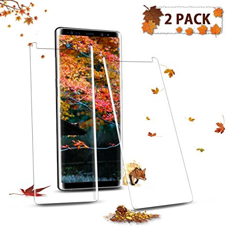 Besprotek Screen Protector for Galaxy Note 8, &lt;2-Pack&gt; Tempered Glass Premium High Definition Clear, Anti-Scratch / Fingerprint 3D Curved Edge (Note 8 2pack)