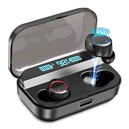 Wireless Earbuds,Kissral Bluetooth 5.0 Earbuds with 3000mAh Charging Case LED Battery Display 90H Playtime in-Ear Bluetooth Headset IPX7 Waterproof True Wireless Earbuds for Work Sports