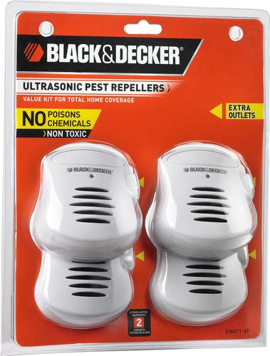 Black & Decker EW411-4P Ultrasonic Pest Repeller, White (Discontinued by Manufacturer)