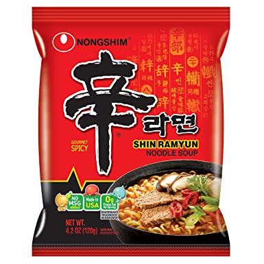 Nongshim Korean Famous Ramen Variety Selection (농심 라면) (Shin Ramen, 8 Pack)