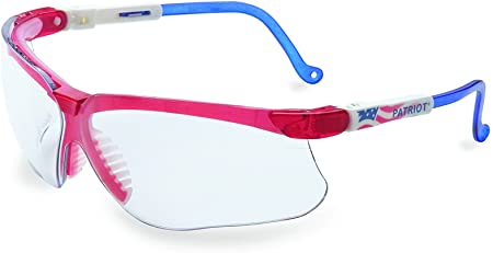 Uvex by Honeywell Genesis Safety Glasses with Uvextreme Anti-Fog Coating, Patriot Frame