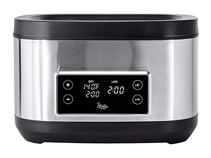 Monoprice Sous Vide Water Large Capcity Oven - Black/Silver with Rack, Touch Display - from Strata Home Collection