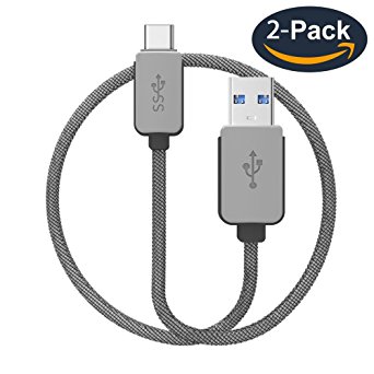 USB Type C Cable, 3.3FT (2-PACK) USB C to USB 3.0 cable, High Speed, for Samsung Galaxy S8, S8 , the new MacBook, Google Pixel, Nexus 6P, LG V20 G5, HTC 10 and More