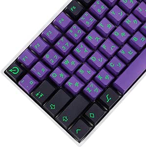 129 Key Mecha 01 Purple Cherry Profile Five Side Dye Sub Keycaps PBT Key caps for TKL 61 64 68 75 87 96 104 108 Keychron MX Keyboard