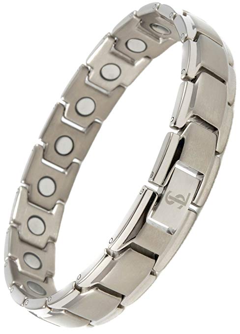 Smarter Lifestyle Elegant Titanium Magnetic Therapy Bracelet Pain Relief for Arthritis and Carpal Tunnel