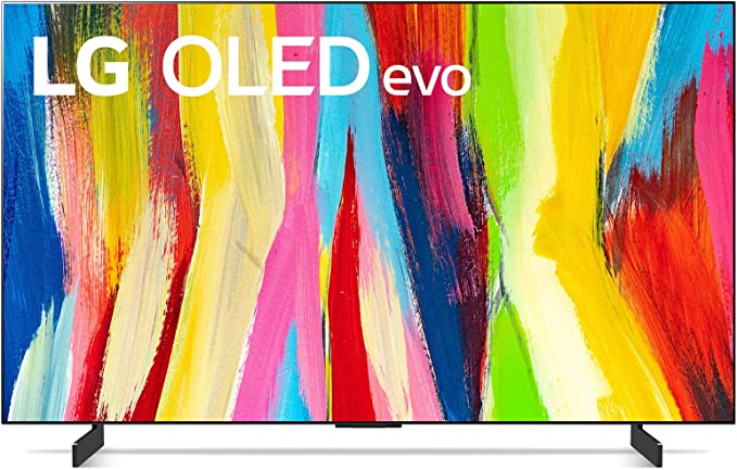 LG OLED Evo C2 Series 65” Alexa Built-in 4k Smart TV (3840 x 2160), 120Hz Refresh Rate, AI-Powered 4K, Dolby Cinema, WiSA Ready, Cloud Gaming, (OLED42C2, 2022)