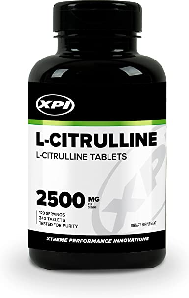 XPI L-Citrulline 2500mg Per Serving, 120 Servings, 1250mg Per Tablet, 240 Tablets - Non-GMO and Gluten Free
