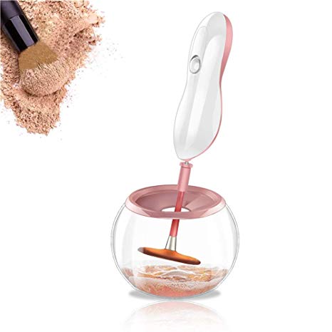 Automatic Makeup Brush Cleaner Electric Makeup Brush Cleaner Device and Dryer Electronic Cleaning Brush Machine Cosmetic Brush Washing Tools Cleans Kits