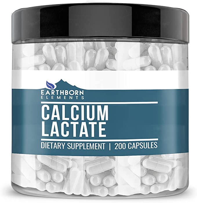 Earthborn Elements Calcium Lactate (200 Capsules) Calcium Supplement
