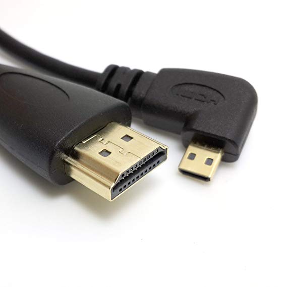 HD-066-1.5M New CY Right Angled 90d Micro HDMI to HDMI Male Cable 5ft XOOM