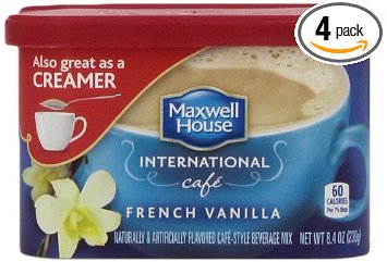 Maxwell House International Coffee French Vanilla Cafe, 8.4-Ounce Cans (Pack of 4)