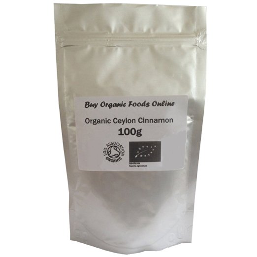 Organic Ceylon Cinnamon Powder (True) Grade *A* Premium Quality! Soil Association Certified FREE P&P (100g)