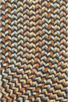 Super Area Rugs Confetti Braided Rug Traditional Rug, Brown Velvet, 8' X 8' Round