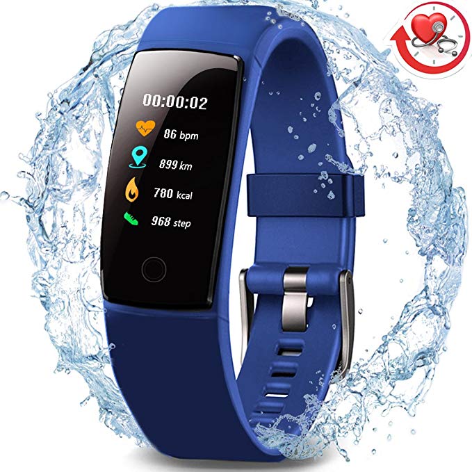 Waterproof Health Tracker,MorePro Fitness Tracker Color Screen Sport Smart Watch,Activity Tracker with Heart Rate Blood Pressure Calories Pedometer Sleep Monitor Call/SMS Remind for Smartphones Gift.