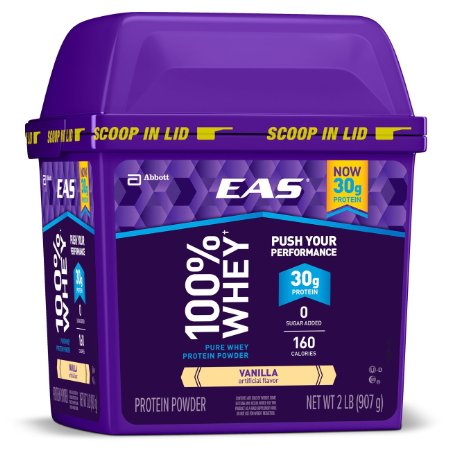 EAS 100% Pure Whey Protein Powder, Vanilla, 2lb, 2 packs (Packaging May Vary)