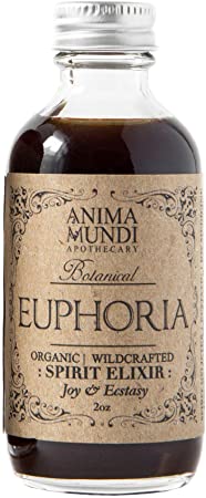 Anima Mundi Euphoria Spirit Elixir - Organic Love Potion with Hibiscus Flower, Muira Puama   Catuaba (2oz / 59ml)