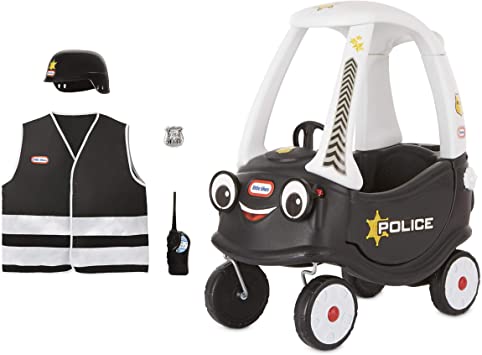 Little Tikes Police Cozy Coupe Themed Role Play Ride-On Toy, Multicolor