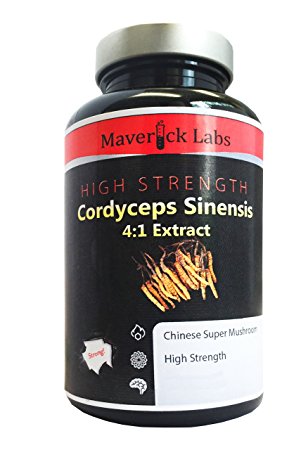 Cordyceps Sinensis (Sinesis) 4:1 Extract - Four Times As Strong As Normal Cordyceps - Amazing Mushroom - Energy, Anti-Aging - 90 Capsules - 500mg per capsule (equivalent 2g of pure cordyceps per capsule)- Vegetarian Safe