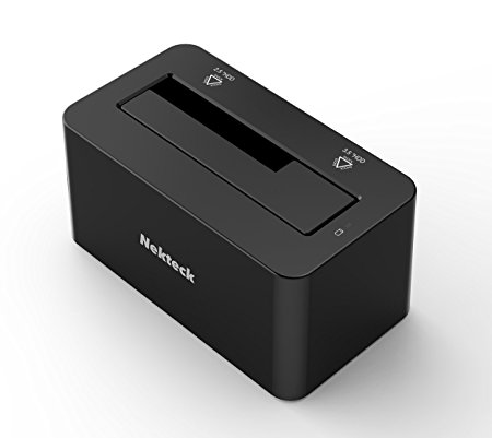 Nekteck USB Type C USB3.1 (USB-C) to SATA 2.5/3.5 Inch External Hard Drive Disk Docking Station Enclosure for for 3.5" 2.5" SATA HDD and SSD [Support Up to 8TB] - Tool Free, 1 Bay