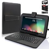 TabSuit 9 Tablet Folio Keyboard Case with Stand Universal PU Leather for Dragon Touch A93 Dragon Touch N90 KingPad K90 Astro Tab A924 Neutab N9N9 Pro SVP 9 Quad Core Android 422 Tablet and more 9 Tablets