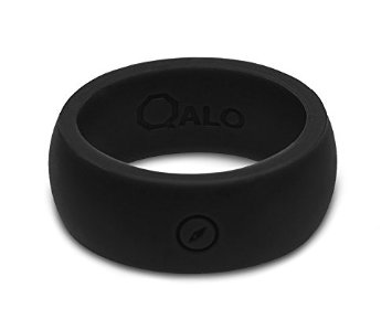 QALO- Mens Silicone Wedding Ring- (Quality, Athletics, Love and Outdoors Collections) Designed for Everyday Use that Provides a Safe, Functional Alternative to the Traditional Wedding Band- Sizes 8-16