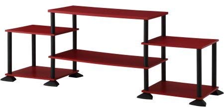Mainstays No-Tool Assembly 3-Cube Entertainment Center for TVs up to 40",Red