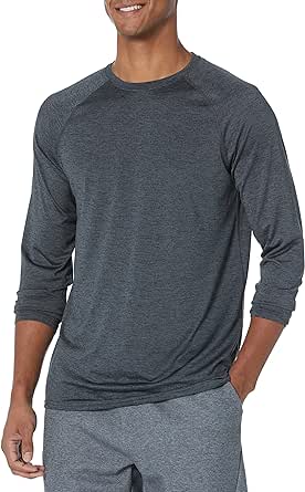 Amazon Essentials Men's Tech Stretch Long-Sleeve T-Shirt (Available in Big&Tall)