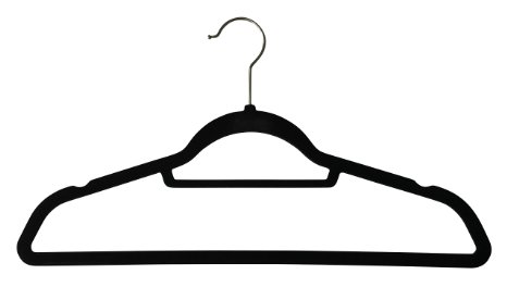 Jeronic 50 New Pack Black Velvet Hangers Clothes Hangers Velvet Hanger Clothing Hangers Clothes Hanger Suit Hanger Ultra Thin No Slip for Shirts, Suit and Dresses