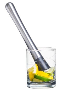 Cocktail Muddler - Stainless Steel - Grooved Nylon Head - Lifetime Guarantee - Create Delicious Refreshing Cocktails by Decodyne.