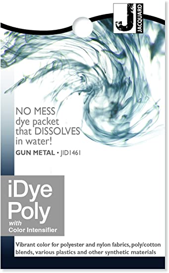 Jacquard iDye Fabric Dye 14 Grams-Gun Metal For Polyester, Nylon and all 100% Natural Fabrics