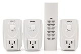Instapark ORC Series Indoor Programmable Wireless Electrical Outlet OnOff Switch Remote Control Kit White 1 Remote Control  3 Outlets